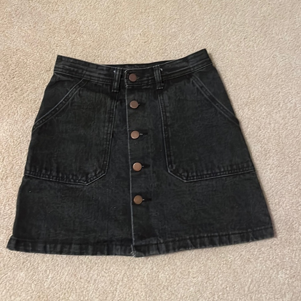 Black Jean Skirt